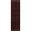 Tapis de couloir afghan traditionnel rouge et bleu fait à la main 2 x 8