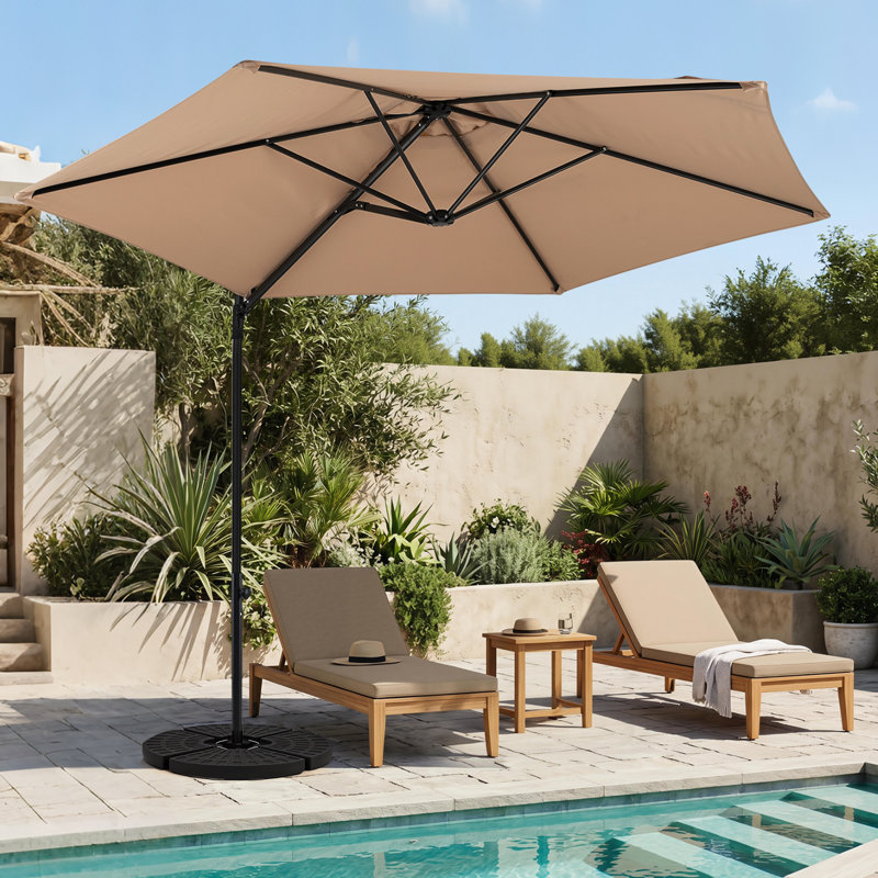 Parasol de patio 10 'Cantilever, Tanné