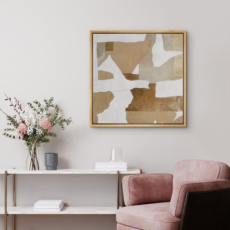 Reproduction d'art sur toile encadrée moderne, Naturel, H 24 po x l 24 po