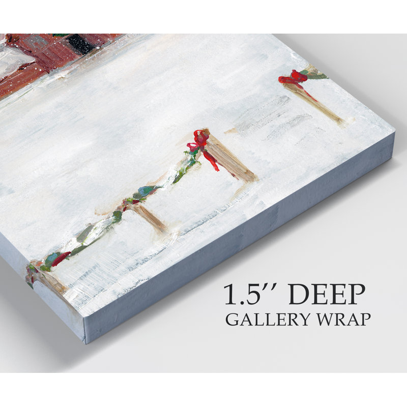 «Christmas on the Farm II», reproduction d'art sur toile tendue, H 12 po x l 8 po x P 1,5 po