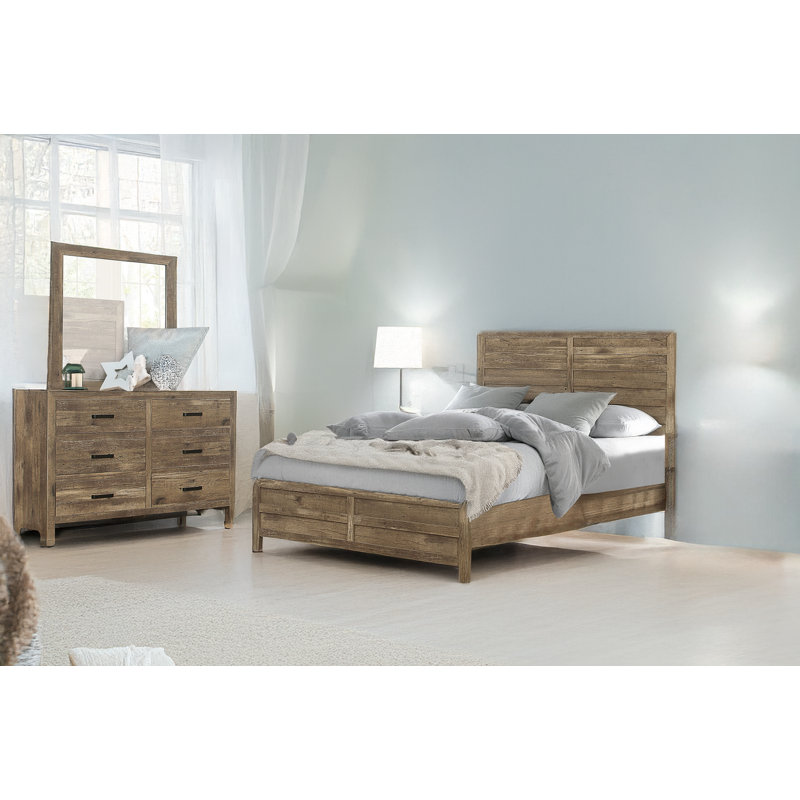Franco Light Brown Panel Bedroom Set, Très grand