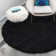 Tapis noir de jais Santoshi