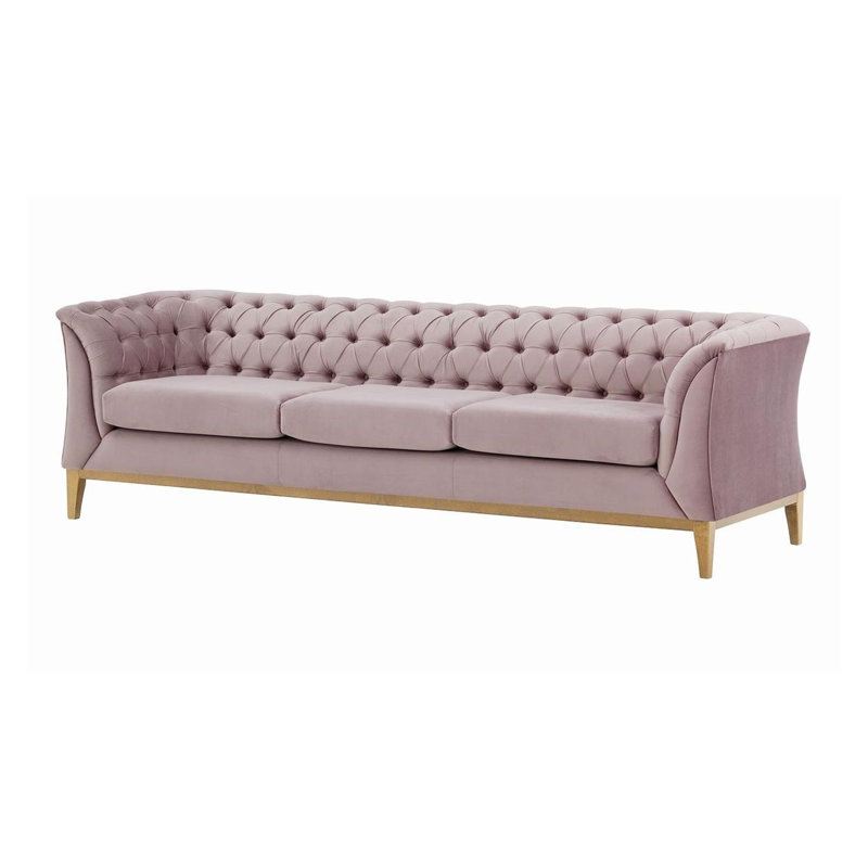Burnham Velvet 3 Seater Sofa, Purple