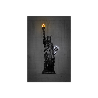Statue de la liberté sur plastique / acrylique par Octavian Mielu