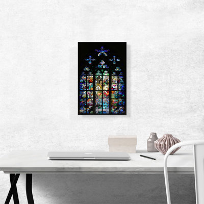 «Glass Window in the St. Vitus Cathedral» par Alphonse Mucha - impression sur toile tendue
