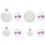Christmas Bauble Set with 300 LEDs 120 pcs Plastic-1519245172