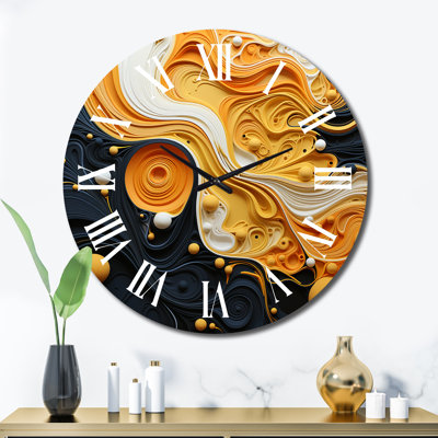 Horloge murale en métal Kamini