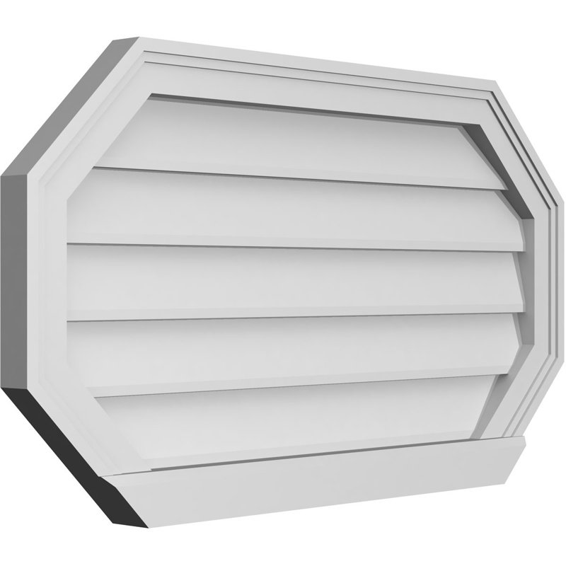 Évent horizontal gondole allongé en surface octogonal Signature, H 18 po x l 32 po x P 2 po