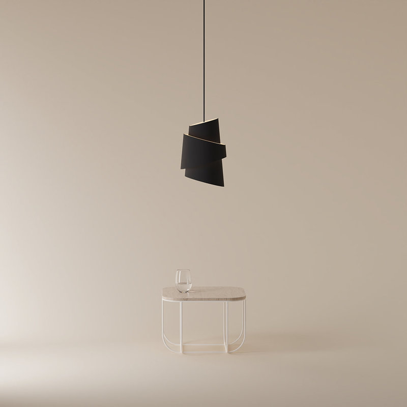 Croissant Pendant Light, Black, Carbon