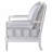 White & Navy Stripe Spindle Accent Chair – Boho/Nautical Style + Padded Armrests
