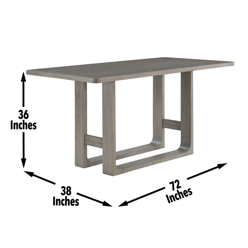 Annea Acacia Solid Wood Base Dining Table