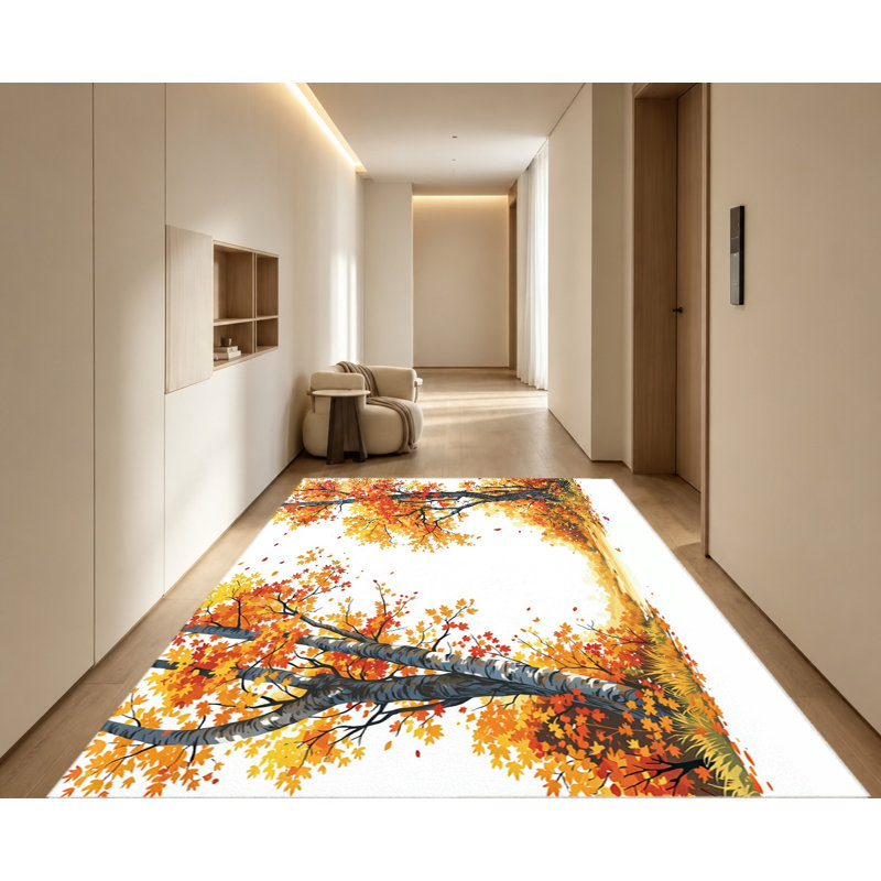 Tapis vibrant Vibrant Autumn Tree Tree, Rectangle 6 pi 7 po x 4 pi 7 po (200 x 140 cm)