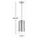 Saeger 1-Light Dimmable Cylinder Single Pendant