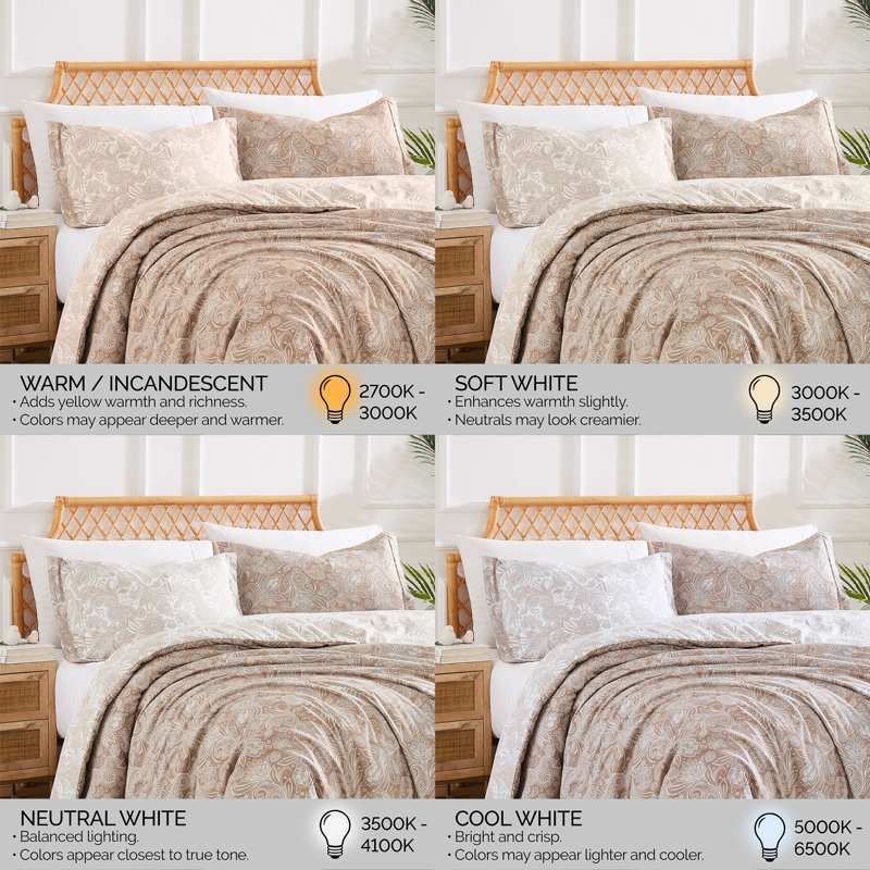 Literie réversible Southshore Fine Linens Perfect Paisley, couleur taupe, en microfibre doublement brossée à motif cachemire, fermeture éclair et attaches aux coins, 2 taies d'oreiller King, King/California King