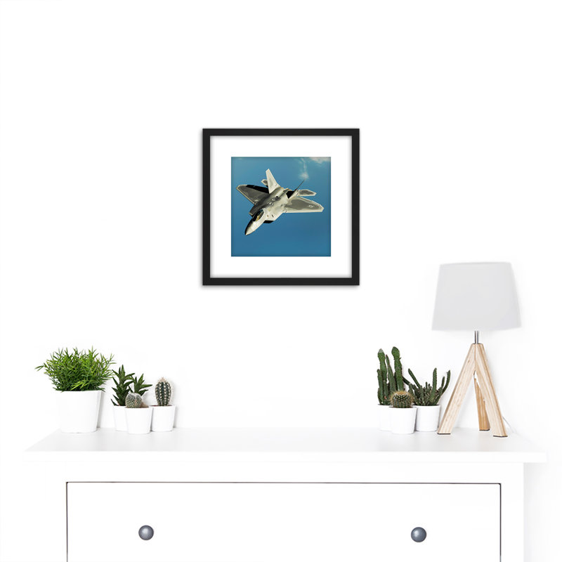 Dunaway Military USA F-22 Raptor Jet Photo - Single Picture Frame Print