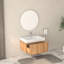 Meuble-lavabo mural de 30 po avec lavabo intégré, couleur bois, conception minimaliste pour les salles de bain compactes, espace, contreplaqué, poignées biseautées, tracas de quincaillerie Easy Diy - Manuel d'assemblage
