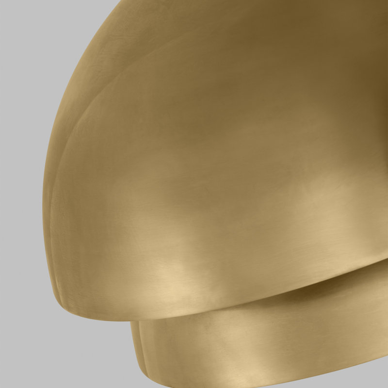 Shanti 1 - Light LED Flush Mount, Natural Brass