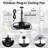 20.9" W Plug-in Caged Ceiling Fan with LED Light and Remote