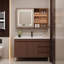 Meuble-lavabo autoportant 43,70 po avec armoire à miroir Brown