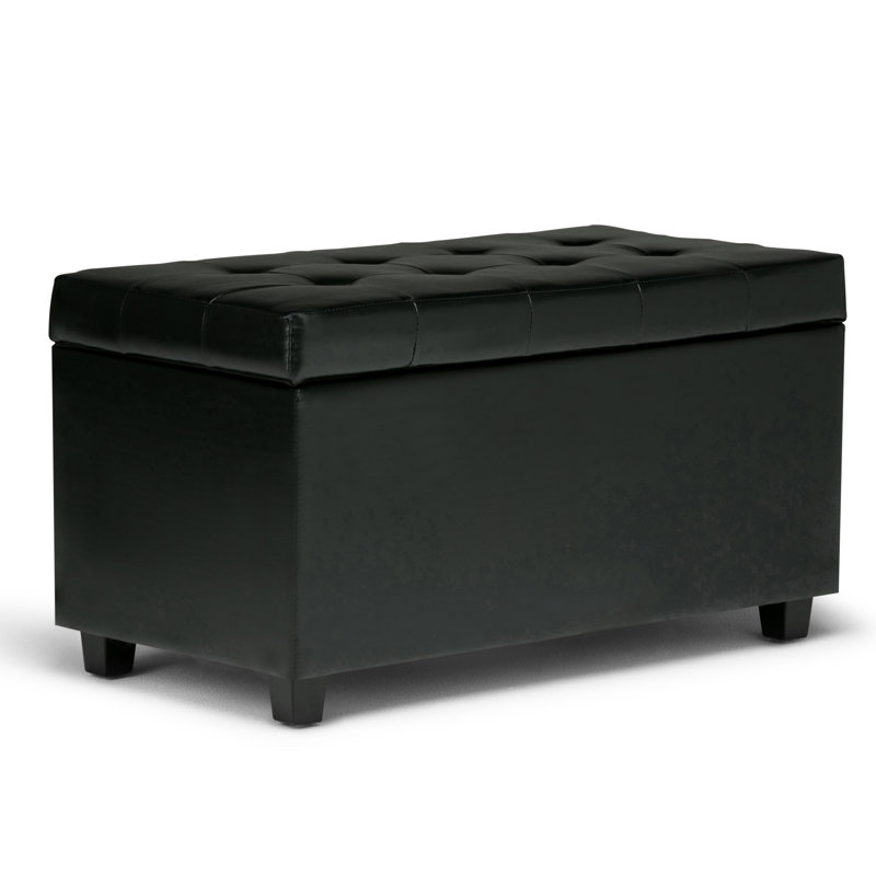 Banc repose-pieds avec rangement caché Cosmopolitan, Noir minuit