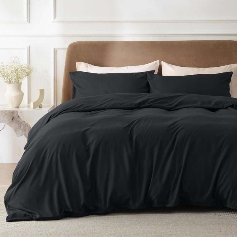 Bedding, Black Solid Colour