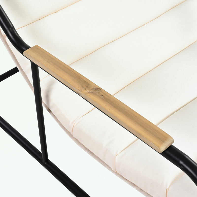 Ensemble de chaises longues d'extérieur 3 pièces, Noir