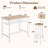 Lysle 5-Piece Industrial Bar Table Set with Metal Shelf, Dining Set, Counter Height Table & 4 Bar Stools-1146240952-1146240954-1146240956