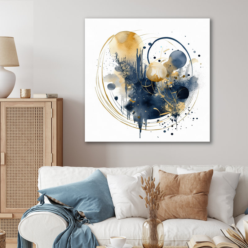 Duperne Duperne Bleu Jaune Minimalims Fludity I, H 29 po x l 29 po x P 1 po