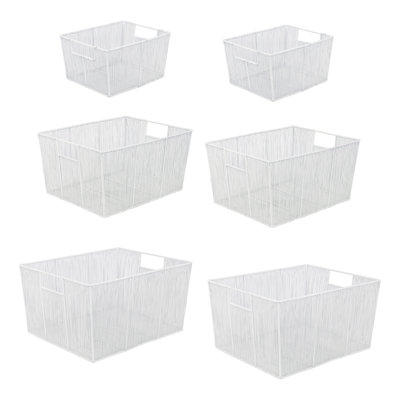 Ensemble de 6 paniers de rangement Sutton Modern Glam
