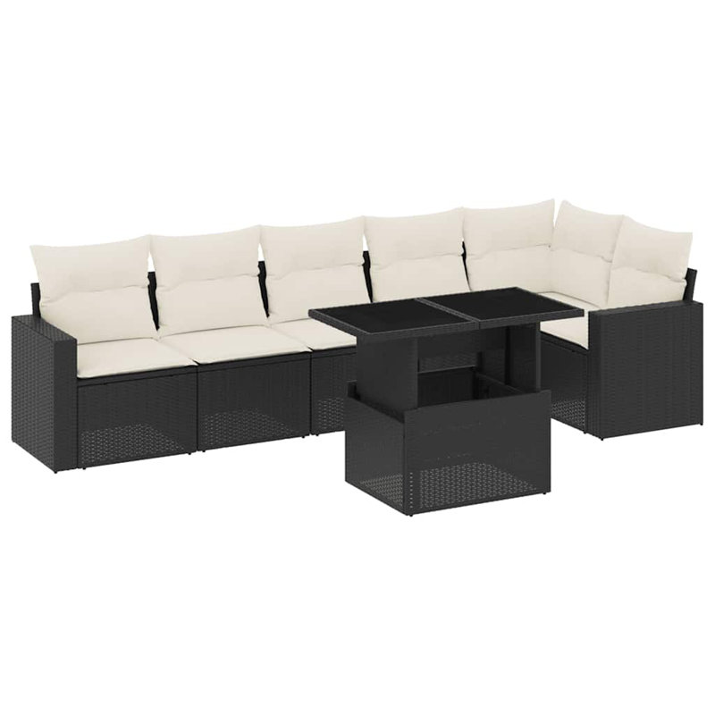 Vidaxl Garden Sofa Set Black