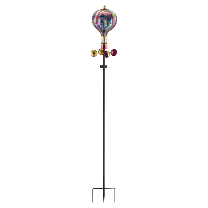 Weather Resistant Metal Abstract Rotator, Purple