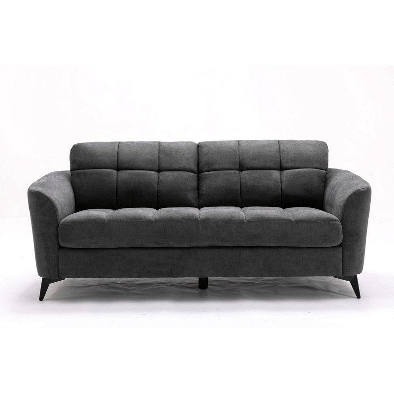 Canapé en tissu tissé 79 po Callie, Gris