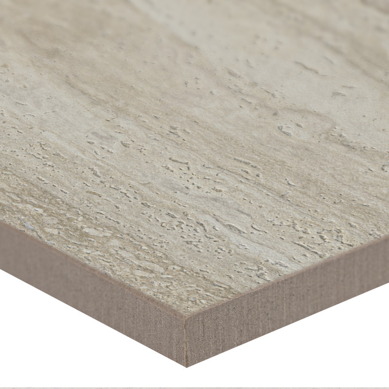 Pavé aspect pierre en porcelaine mat 24 po x 48 po x 0,78 po Rosano (8 pieds carrés / unité, 1 pièce), Velina