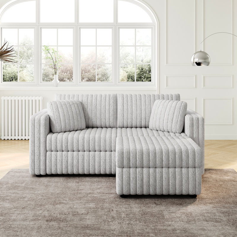 Canapé modulaire confortable pour deux personnes avec levage hydraulique et rangement caché