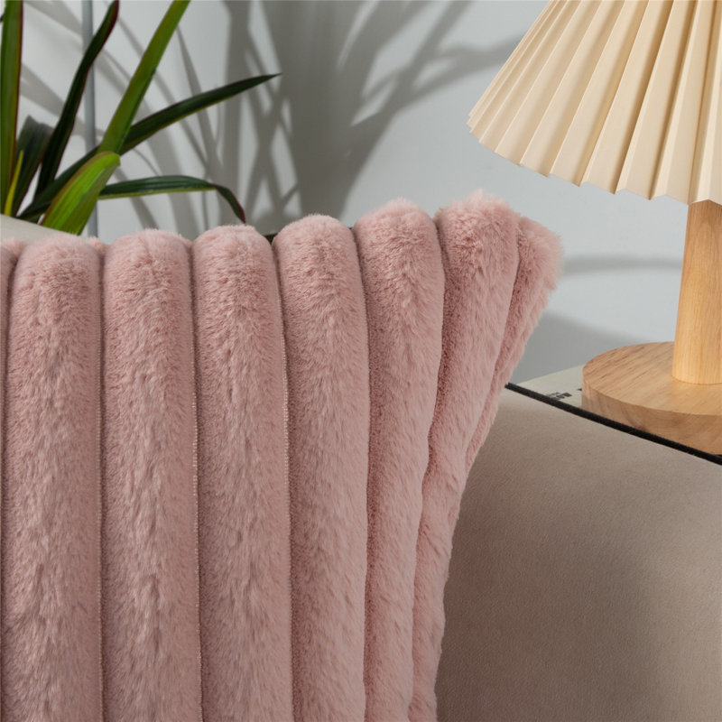 Square Throw Pillow Cover, 16" H x 16" W, Pink