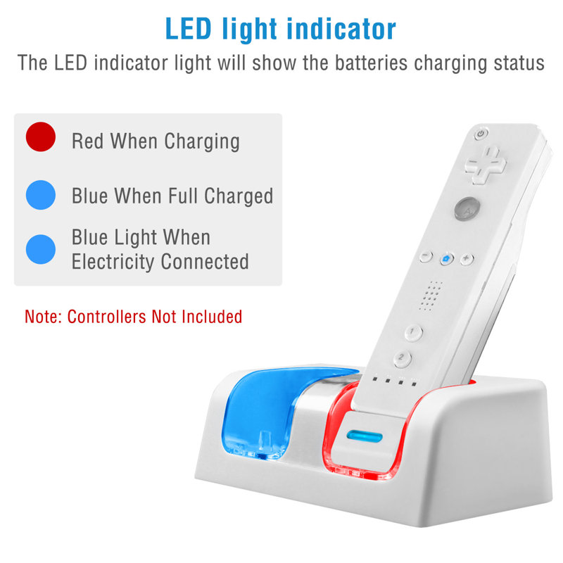 Wii Remote Controller Charger, White
