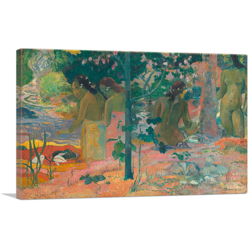 Les baigneurs - 1897 - impression, H 26 po x l 40 po x 1,5 po