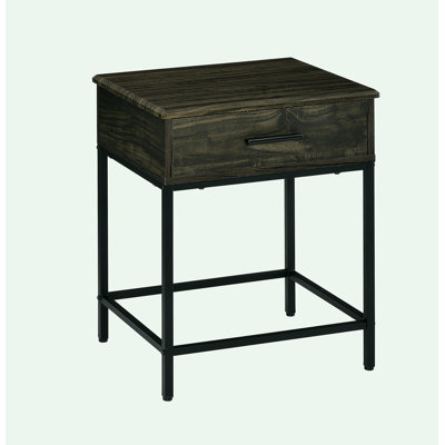 Cliff 19-inch brown side table