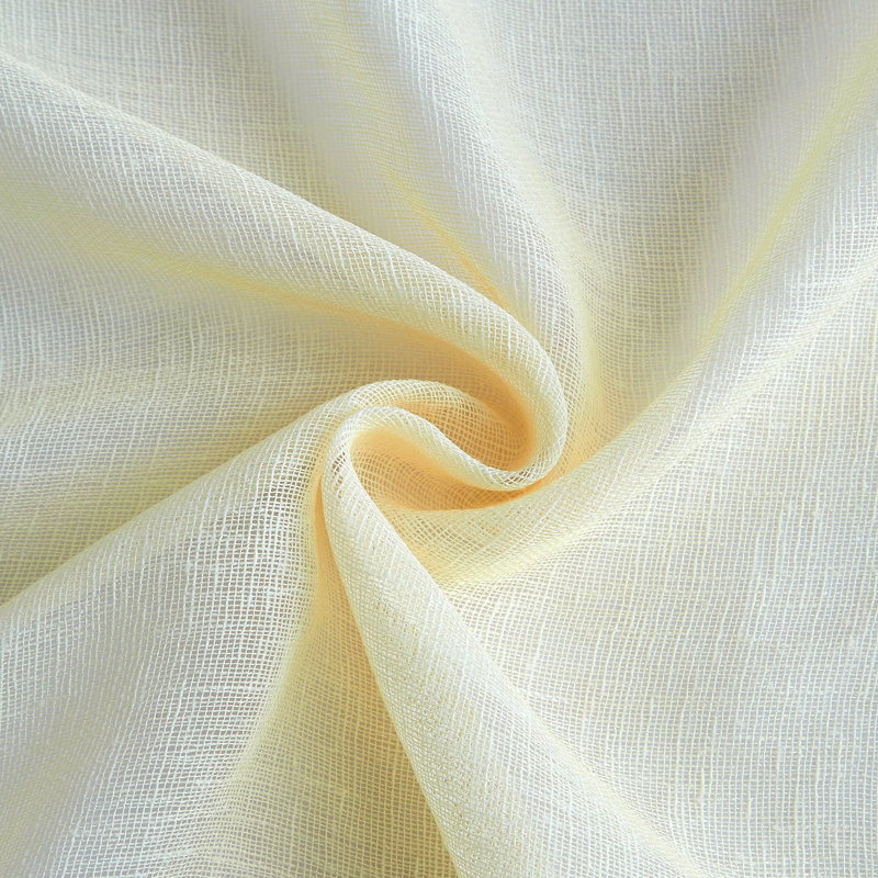 Rideaux semi-transparents pour chambre à coucher et salon, Jaune