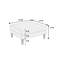 Canapé modulaire contemporain 6 pièces dans le salon, tissu en suède rosé, fauteuils, coussins, canapé à pieds en bois pour canapé,