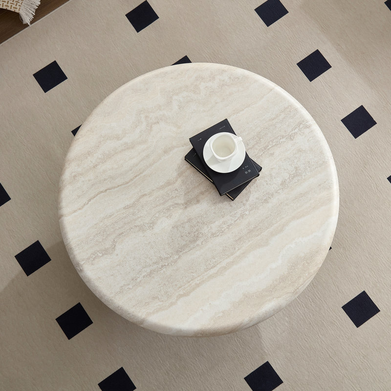 Table basse ronde moderne, parfaite pour le décor du salon, assemblage requis