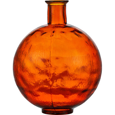 Round Recycled Glass Vase