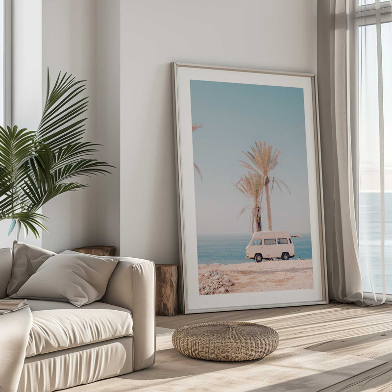 Timeless Tropical Escape, impression sur rouleau, Cadre en zinc patiné, H 15,25 po x l 12,25 po x P 1,25 po