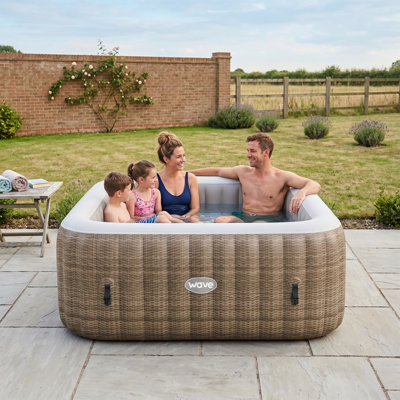 WAVE 3 Person Square Inflatable Hot Tub