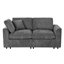 Causeuse en chenille avec structure en bois et coussin décoratif-1085424935
