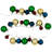 Ornament String Christmas Lights - Warm White LED - 3' Clear Wire - 10Ct-103688436