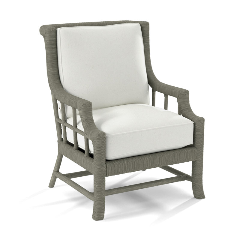 Lafayette Armchair, Greystone, Denim Stripe, 0206-61