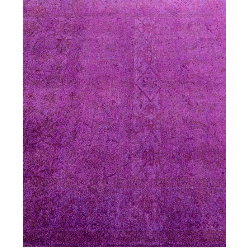Overdyed One-of-a-Kind 4' 2" X 6' 0" Hand Knotted Area Rug