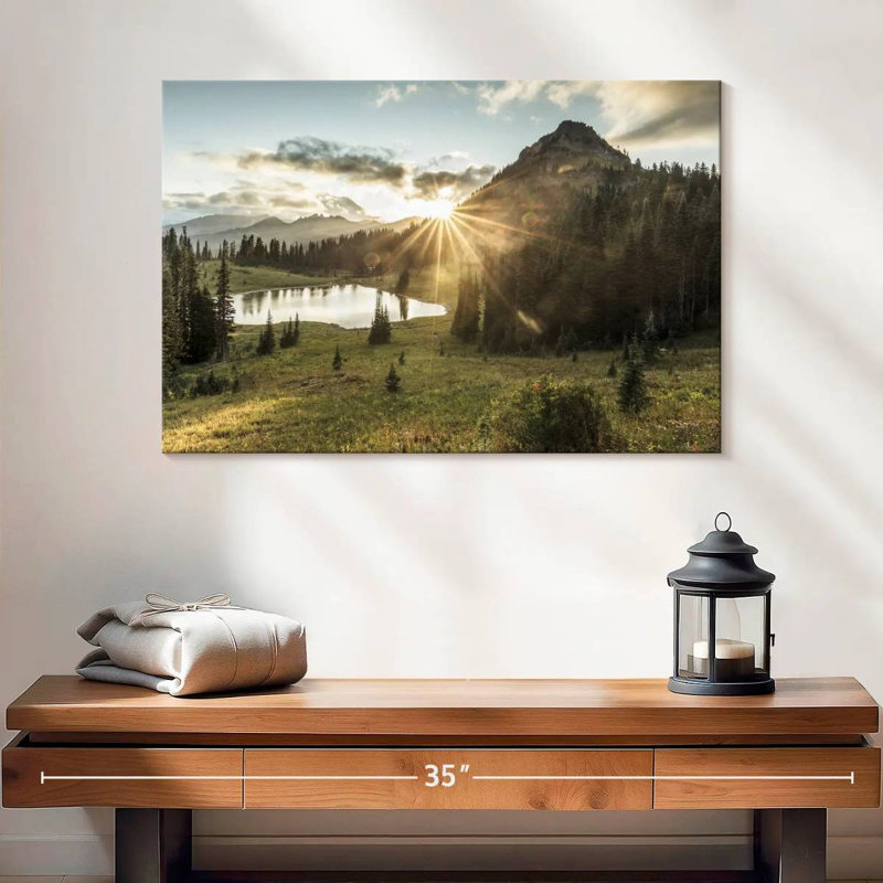 Alvord Mount Rainier Sunset Rays, H 16 po x l 24 po