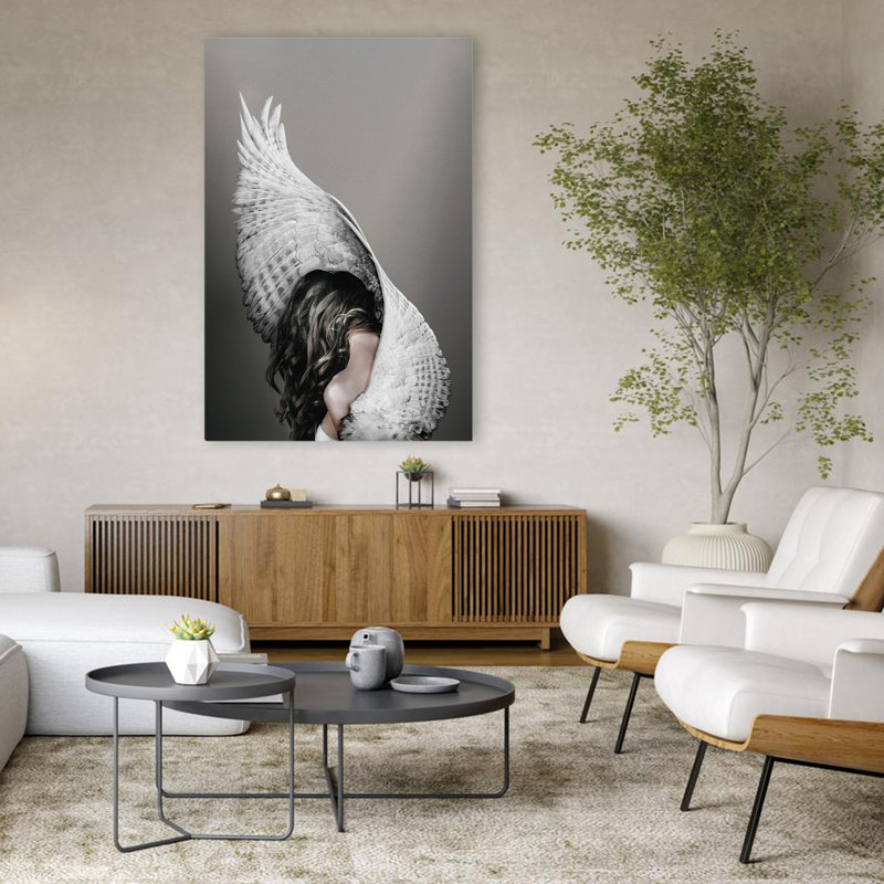 Niké - Art figuratif surréalisme urbain et pop, H 48 po x l 32 po